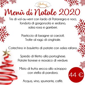 Menù di Natale 2020 | Albignasego | Pizzeria Belinda